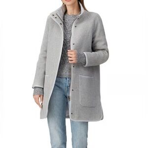 Madewell Estate Cocoon Coat - Light Heather Grey size Small
